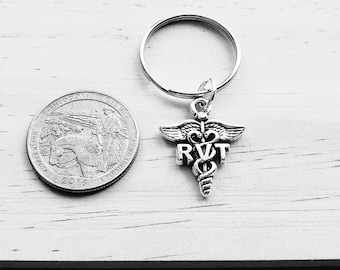 RVT keychain - RVT key chain - RVT gift - Registered Vet Technician