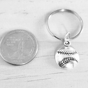 Softball keychain - softball key chain - softball gift - softball coach gift - softball coach key chain