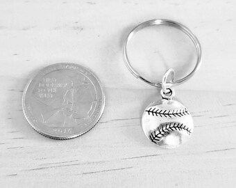 Softball keychain - softball key chain - softball gift - softball coach gift - softball coach key chain