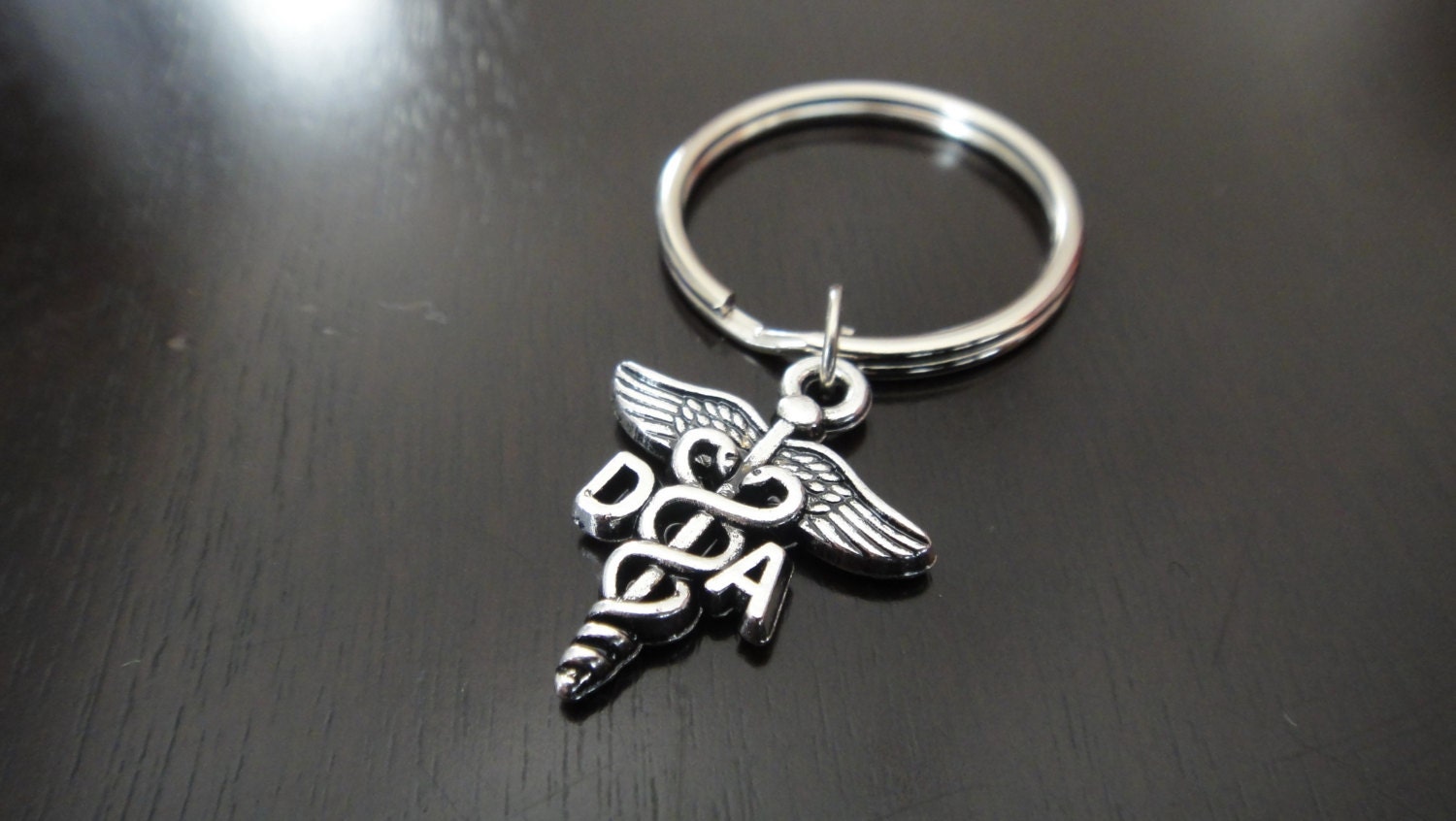 DA Keychain DA Key Chain DA Gift Dental Assistant Caduceus Student ...