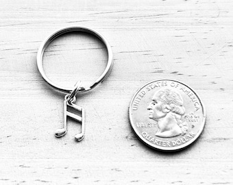 Music Note Keychain - Music keychain - Musician Keychain