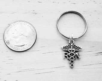 RN keychain - RN key chain - RN gift - Registered Nurse Gift Student Graduation Class Gift Ceremony Key Chain