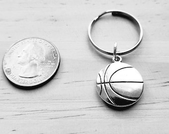 Basketball keychain - Basketball gift - Basketball stocking stuffer  - Basketball Key chain - Sport keychain