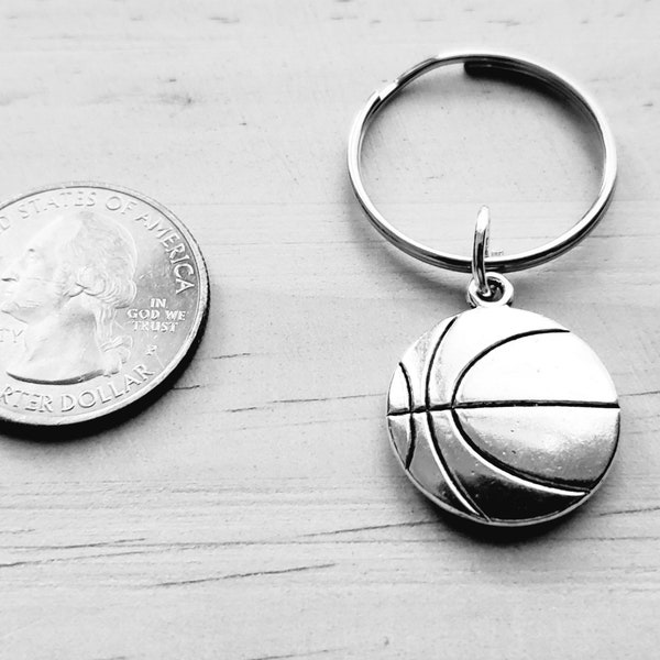 Basketball keychain - Basketball gift - Basketball stocking stuffer  - Basketball Key chain - Sport keychain