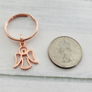 Rose Gold Tone Angel Key Chain