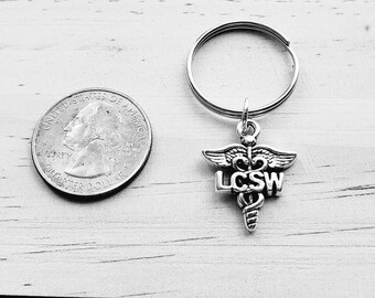 LCSW keychain - LCSW key chain - LCSW gift - Licensed Clinical Social Worker key chain