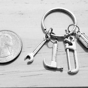 Handyman keychain - Handyman gift - Construction Keychain - Hammer keychain - Wrench Keychain - Screwdriver keychain
