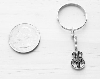 Guitar Keychain - Guitar Gift Idea - Guitar Gift - Guitar Key Chain Accessory - Guitar Keychain - Music Keychain - Music Gift
