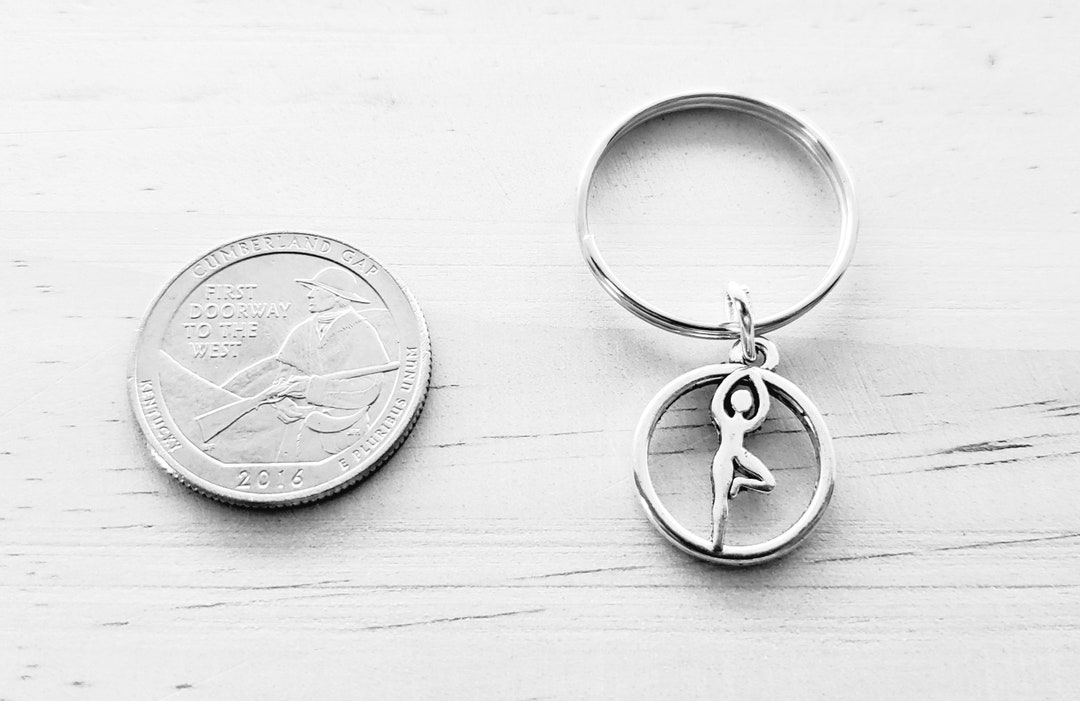 Yoga Keychain Yoga Key Chain Yoga Gift Idea Yoga Instructor Gift Etsy