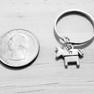 Democratic Donkey Keychain - Democratic Symbol Keychain - Democrat Keychain Gift