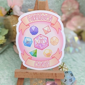 Dnd 'forbidden candy' pastel dungeons and dragons sticker