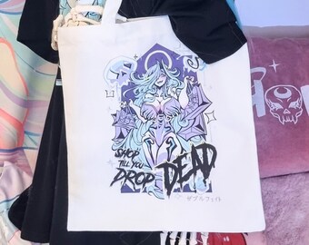 Honeko's Shop Till you Drop Dead ToteBag