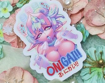 Oni girl 'onigai' OC Sticker Anime inspired