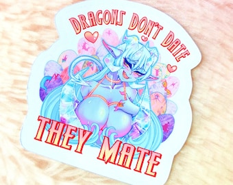 Crystal Dragon Girl OC Sticker (Vastra) Anime inspired