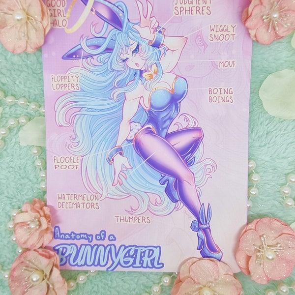 Honeko VTuber 'Anatomy of a BunnyGirl' Cosplay OC Print A5/A4/A3