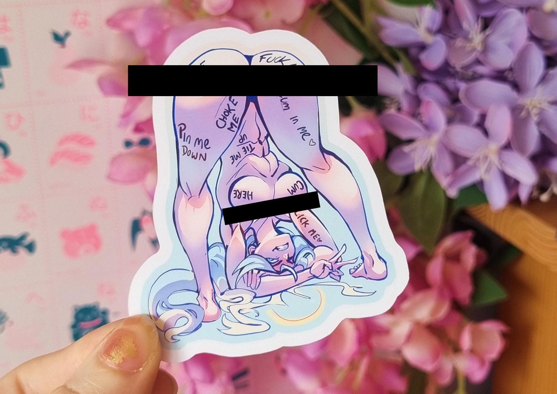 Bite Me [nsfw] Sticker (OC Honeko)