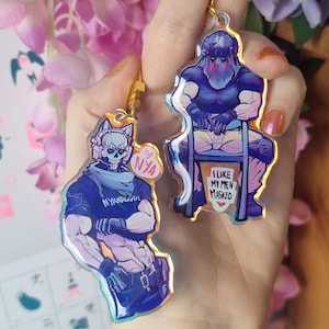 3'' Ghost/Konig Holographic Acrylic Keyrings