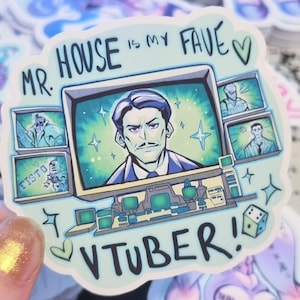 Adhesivo de Vtuber de Mr.House [Fallout New Vegas] (mate) - No resistente al agua