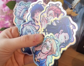 2.5' JJK anime Glow in the Dark Holographic Vinyl Sticker