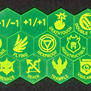 Magic the Gathering (MtG) Counters - 13 options | Acrylic | Laser Engraved