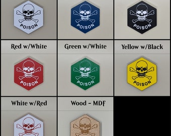Poison (v2) Token(s) - | Plastic | Laser Engraved | Magic the Gathering (MtG)