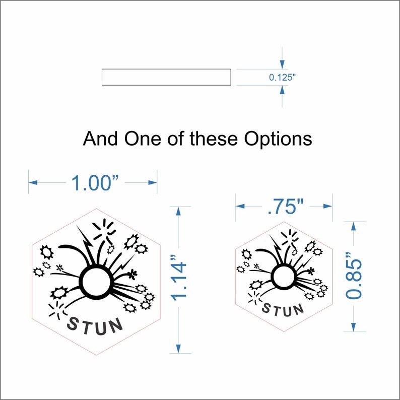 Stun v3 Tokens Plastic Laser Engraved Magic the Gathering MtG image 2