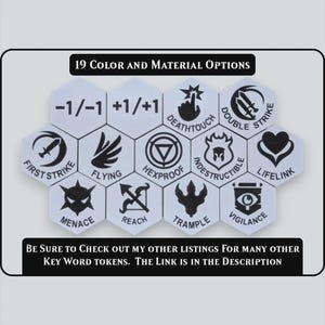 Magic the Gathering (MtG) Counters - 13 Pieces | Plastic | Laser Engraved