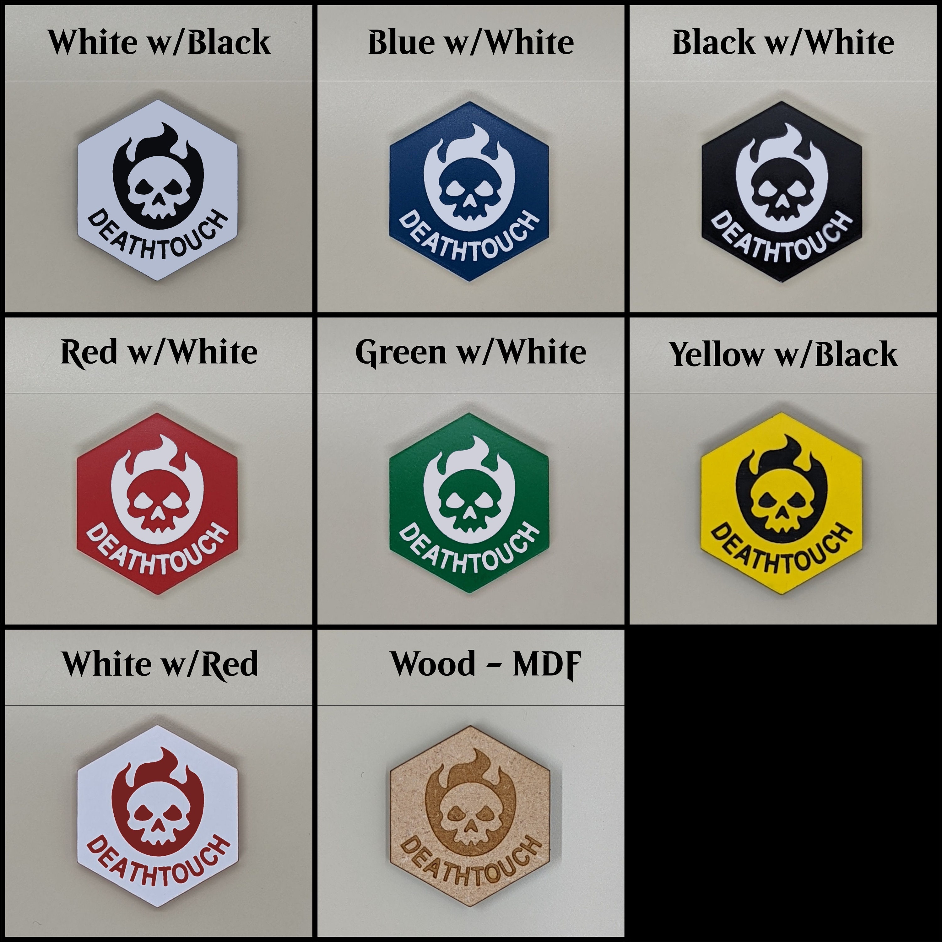 Death Touch (v2) Token(s) - | Plastic | Laser Engraved | Magic the