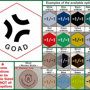 Ficha(s) de Goad (v3) - / Plástico / Grabado con láser / Magic the Gathering (MtG)