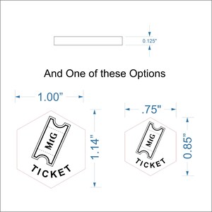 Ticket v1 Tokens Laser Engraved Magic the Gathering MtG image 2