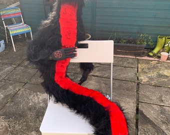Beautiful black and red handy long boi made to order
