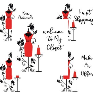 Poshmark Closet Signs, Poshmark Branding Signs, Poshmark Graphics, Posh Boss Bundle Digital Download
