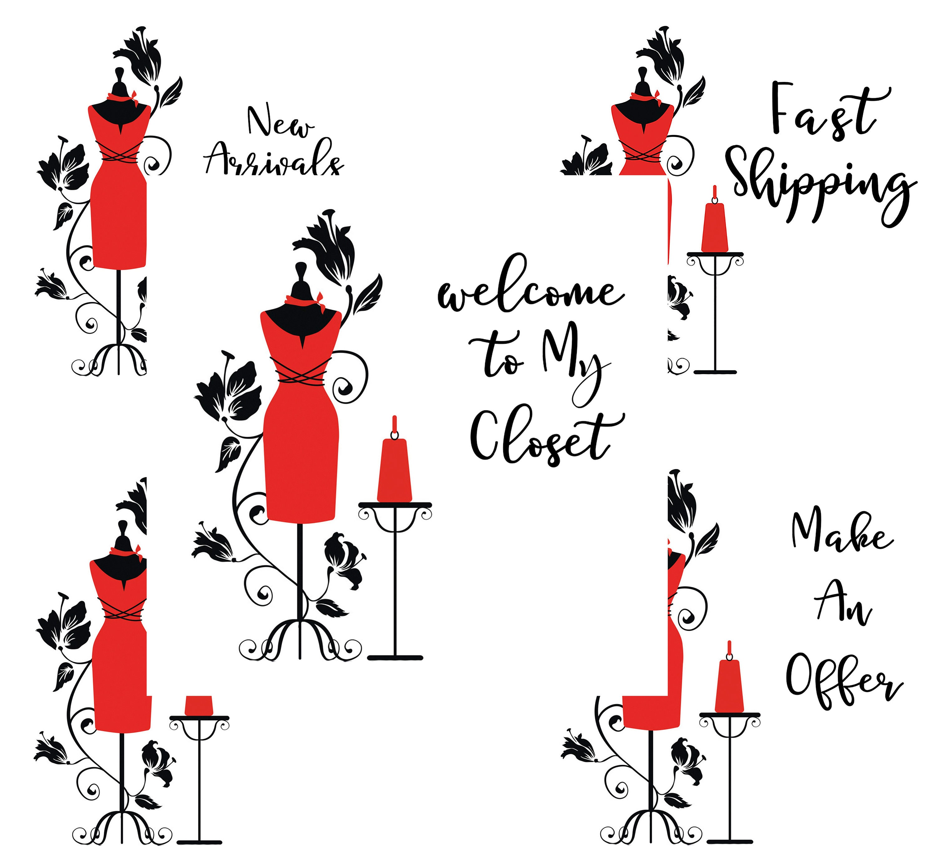 Poshmark Graphics Poshmark Closet Signs, Poshmark Branding Signs, Poshmark Graphics, Posh ...