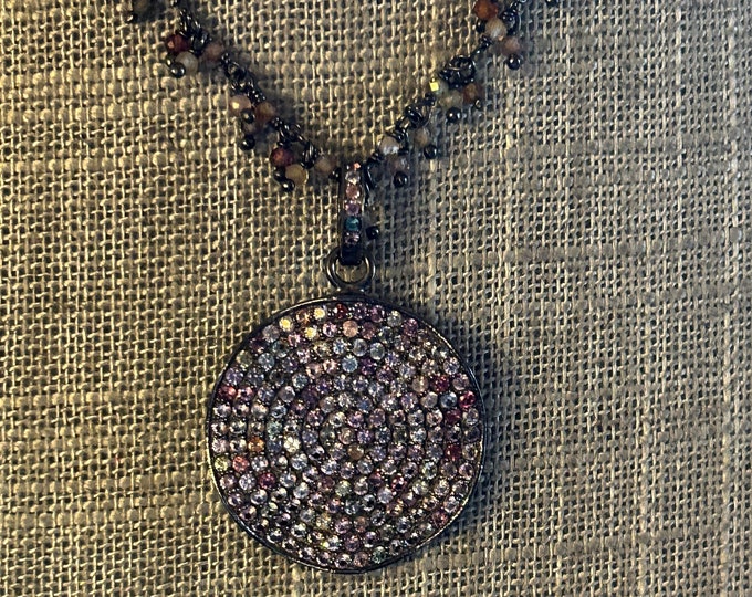 Multicolored Spinel Disc Necklace