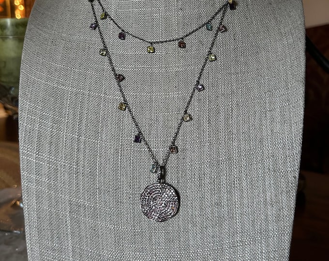 Multicolored Spinel Disc Necklace