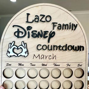 Disney Countdown, Interactive Disney Countdown Calendar, Disneyland Calendar, Countdown to Disney Trip,