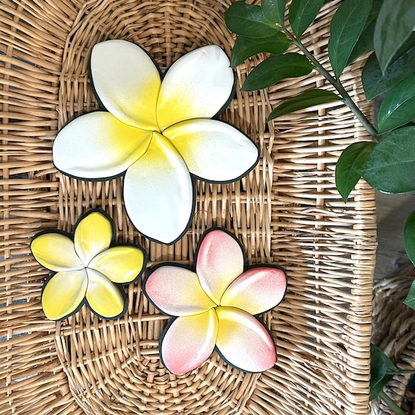 Plumeria Decor, Plumerias, Plumeria Sign, Plumeria Gifts, Hawaiian Decor, Tropical Flowers, Wood Plumerias, Tropical Decor, Tropical Gifts