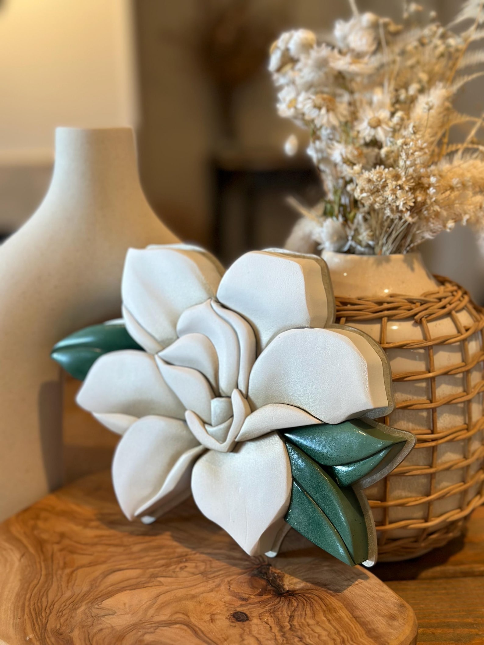 Magnolia Decor Riser Magnolia Decor Magnolias Wood Magnolia Floral Decor - Etsy