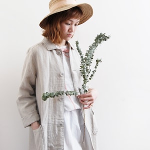 Elizth II Duster | japanese vintage | natural french linen coat
