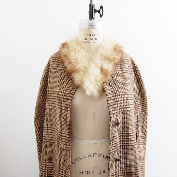 London Sparrow Cape | japanese vintage | plaid tw… - image 3