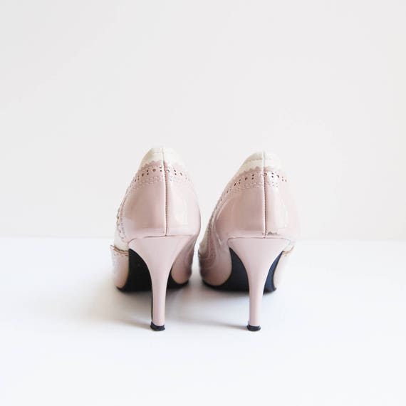 Rosa Grace Heels | vintage | pink beige leather o… - image 5
