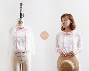 S O L D. _My French Doll Blouse | vintage 1900s inspired | white embroidery lace blouse