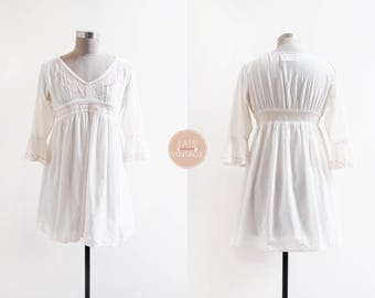Air Fresh Blouse | vintage | white cotton babydoll blouse