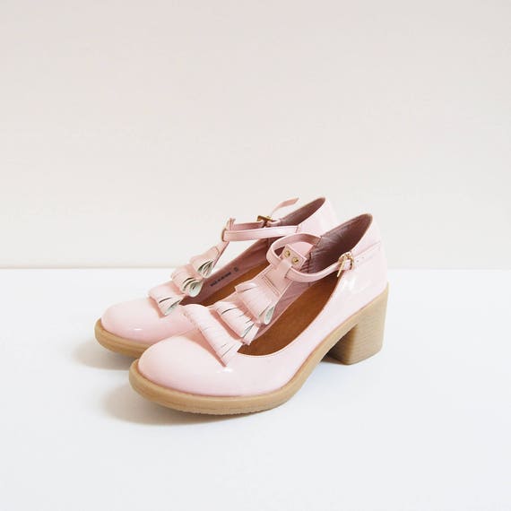 pink mary jane heels