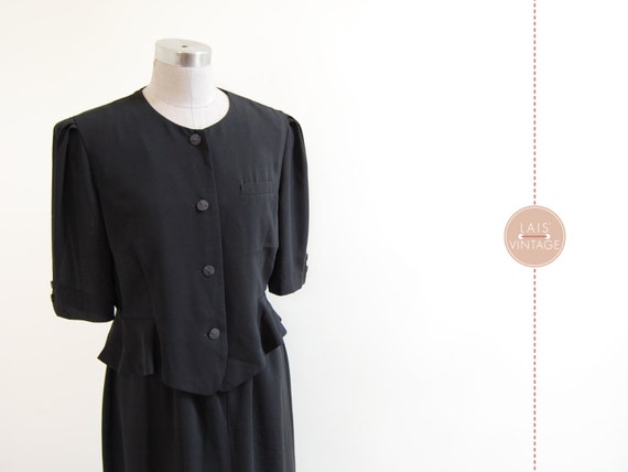 Lady in Black Dress | s | 1940s japan vintage | l… - image 2