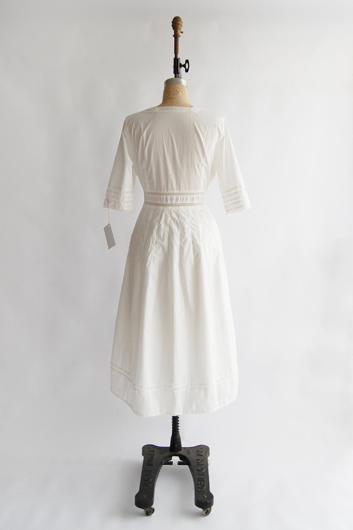 Contes d'Edwardian Dress vintage inspired white cotton | Etsy
