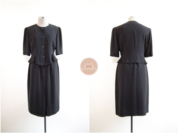 Lady in Black Dress | s | 1940s japan vintage | l… - image 1