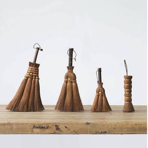 Japanese Style Mini Brooms | vintage india palm brooms