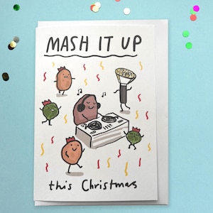 Mash it up DJ Party Christmas Card