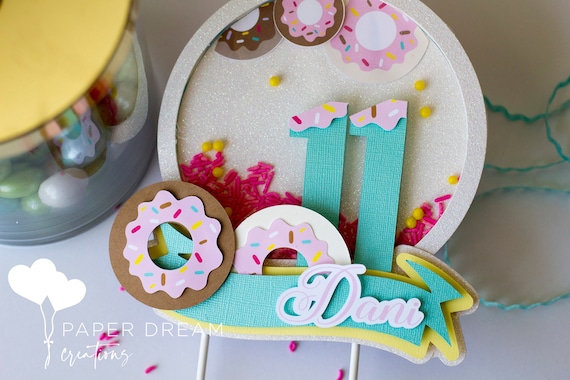 6th Birthday Shaker Cake Topper